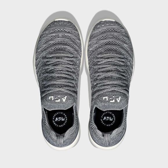 APL Techloom Wave Shoes Smoke Ivory Melange Gray White Running Womens 10.5 - Picture 4 of 16